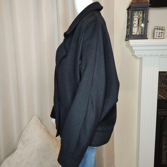 FREE PEOPLE BELLA WOOL DOLAN COAT, BLACK M - Picture 10 of 14